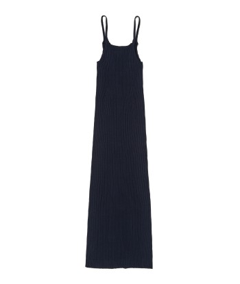 AURALEE - DRY COTTON WIDE RIB KNIT DRESS DARK NAVY le concept de la Pate a emporter 