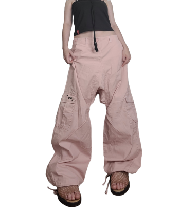 Baggy cargo 90s rose pastel Fin de série