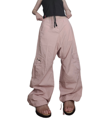 Baggy cargo 90s rose pastel Fin de série