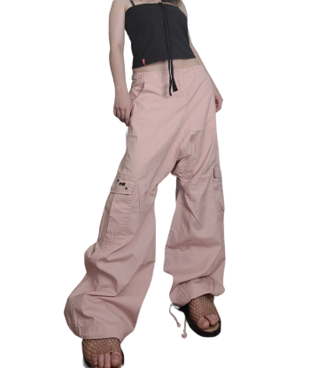 Baggy cargo 90s rose pastel Fin de série