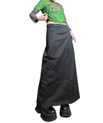 Maxi skirt parachute gorpcore noir Voir les baskets