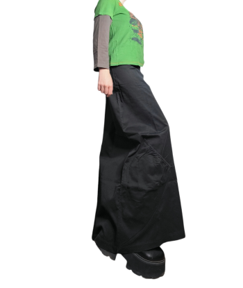 Maxi skirt parachute gorpcore noir Voir les baskets