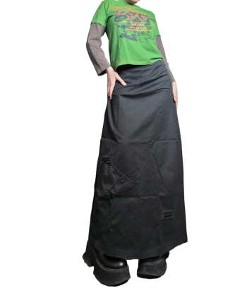 Maxi skirt parachute gorpcore noir Voir les baskets