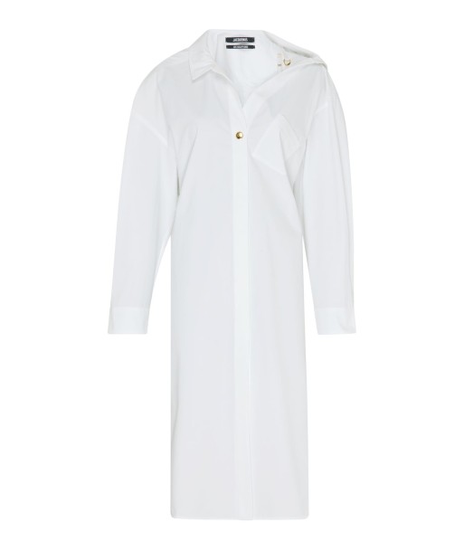 JACQUEMUS - LA ROBE CHEMISE WHITE livraison gratuite