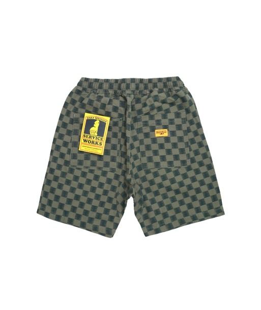 SERVICE WORKS - CLASSIC CHEF SHORTS GREEN CHECKER en linge