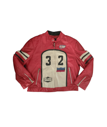 Red vintage biker jacket Découvrez la collection