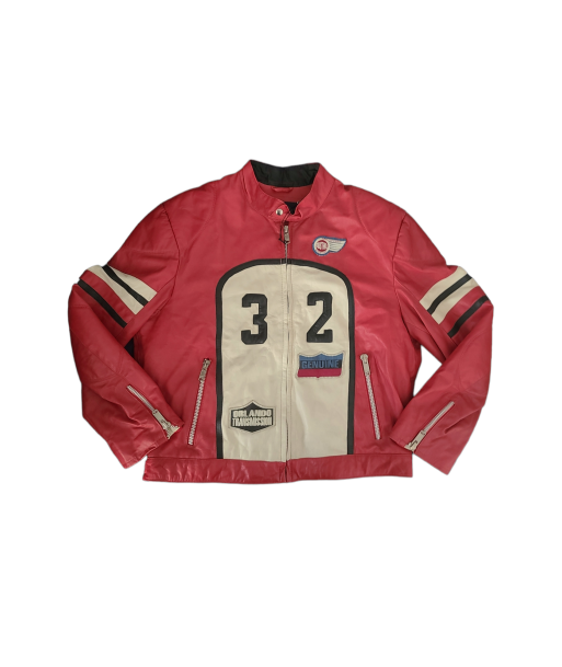 Red vintage biker jacket Découvrez la collection