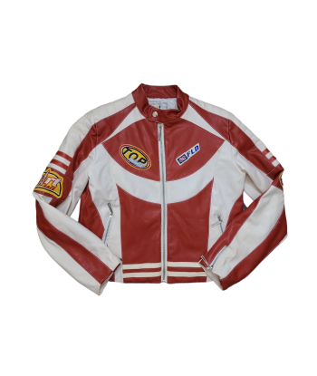 Red y2k biker jacket offre 