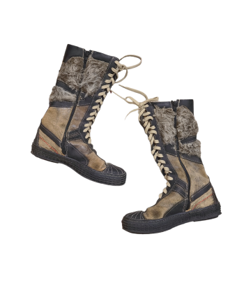 Boxer y2k lace up boots d'Europe débarque