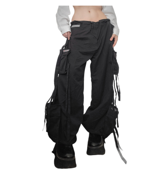 90s black parachute pants Découvrez la collection