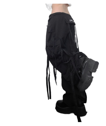 90s black parachute pants Découvrez la collection