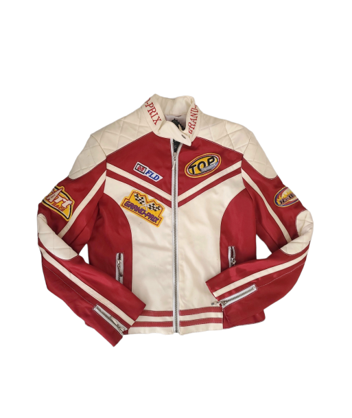 Red y2k biker jacket Venez acheter