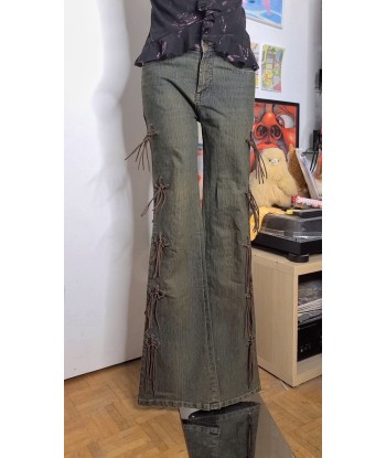 Y2k vintage cowgirl denim flared pants online