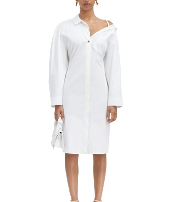 JACQUEMUS - LA ROBE CHEMISE WHITE livraison gratuite