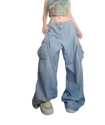 Baggy parachute jean 90s skater basket pas cher