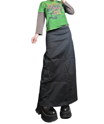 Maxi skirt parachute gorpcore noir JUSQU'A -70%! 