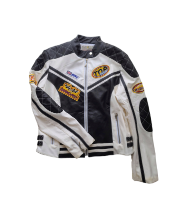 Veste vintage motard similicuir vintage acheter en ligne