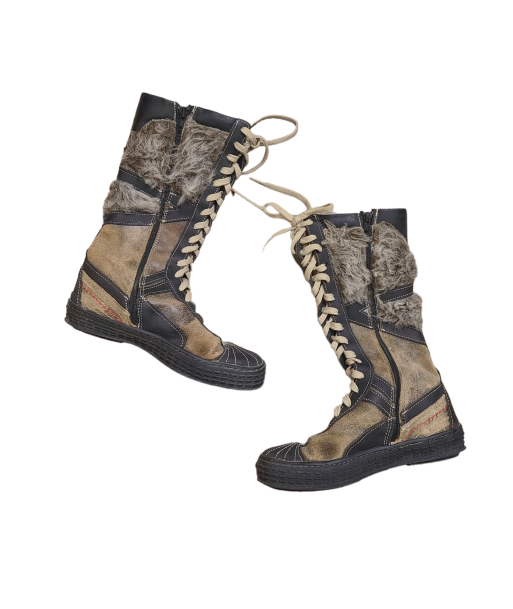 Boxer y2k lace up boots Paris Déstockage Promo