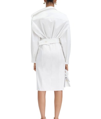 JACQUEMUS - LA ROBE CHEMISE WHITE livraison gratuite