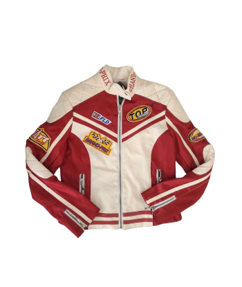 Red y2k biker jacket de l' environnement