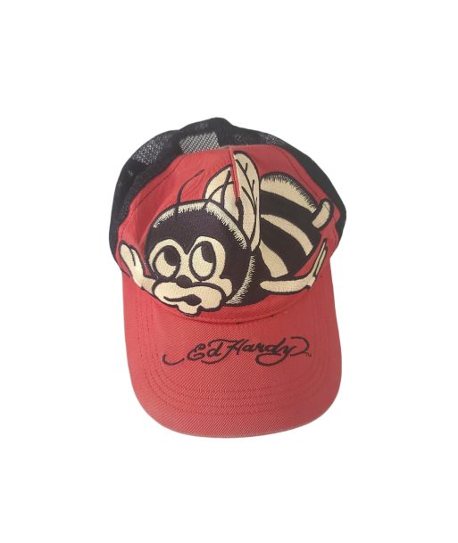 Ed hardy red cap brillant des détails fins