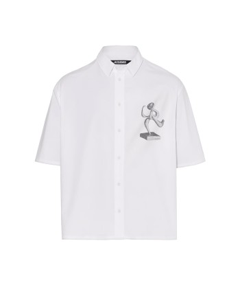 JACQUEMUS - LA CHEMISE CABRI BLACK/WHITE ORGANIC STATU basket pas cher