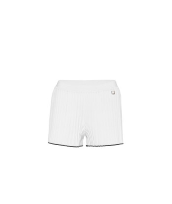 JACQUEMUS - LE SHORT MAILLE PLISSE WHITE Jusqu'à 80% De Réduction