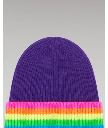 Bonnet à Revers Bandes Multicolore ( H23 / Accessoires / Winter Purple) meilleur choix