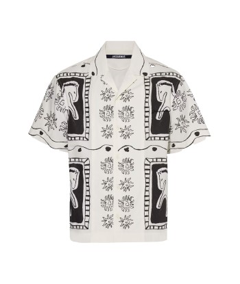 JACQUEMUS - LA CHEMISE JEAN PRINT BLACK & WHITE HORSE la chaussure