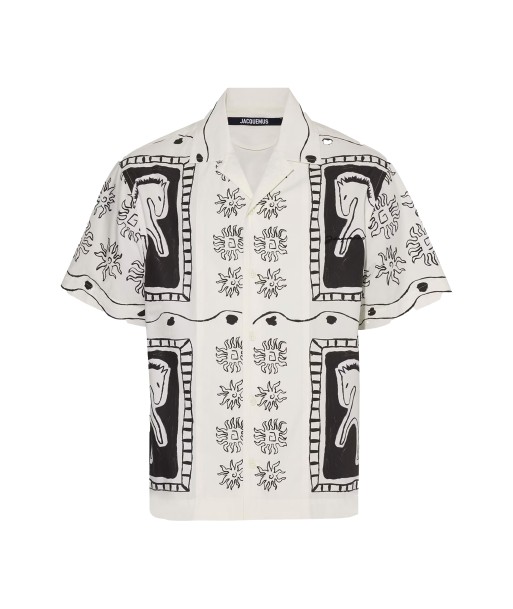 JACQUEMUS - LA CHEMISE JEAN PRINT BLACK & WHITE HORSE la chaussure