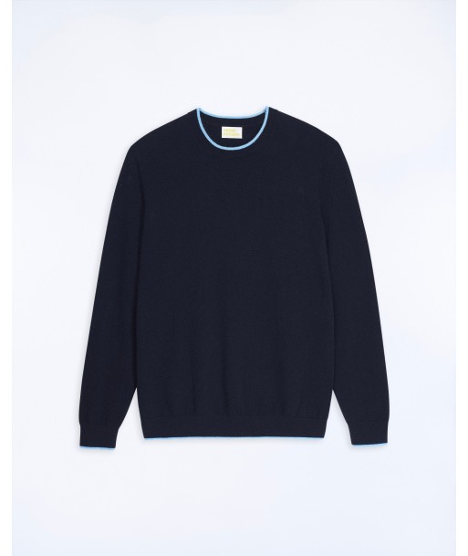 Pull Col Rond Bord Contraste (S24 / HOMME / Navy) Vous souhaitez 