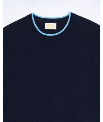 Pull Col Rond Bord Contraste (S24 / HOMME / Navy) Vous souhaitez 