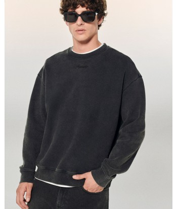 Sweatshirt Col Rond  (S24 / HOMME / Washed Black) rembourrage situé sous