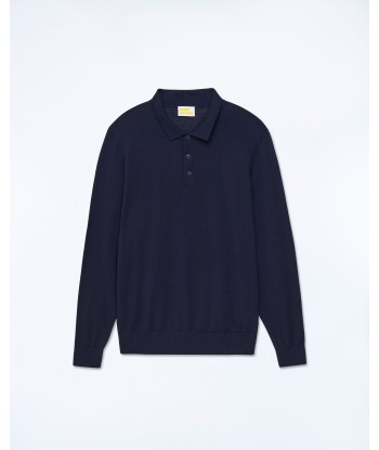 Pull Col Polo Uni (S24 / HOMME / Navy) à prix réduit toute l'année