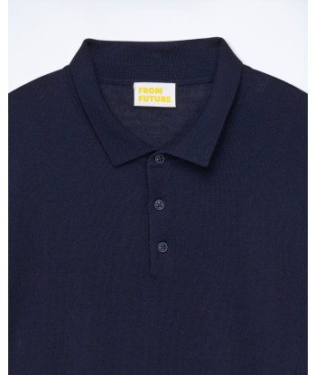 Pull Col Polo Uni (S24 / HOMME / Navy) à prix réduit toute l'année