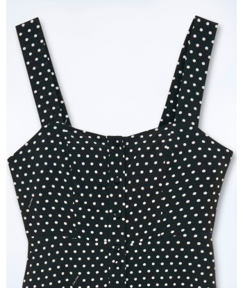 Robe Longue Bretelle Leatitia (S24 / FEMME / Pois Noir) Pour