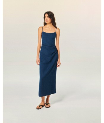 Robe Longue Bretelle  (S24 / FEMME / Navy) l'achat 