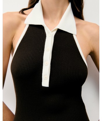 Robe Courte Bretelle  (S24 / FEMME / Chocolat) de technologie