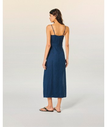 Robe Longue Bretelle  (S24 / FEMME / Navy) l'achat 