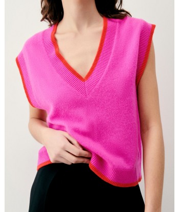 Pull Sans Manche Bicolore (S24 / FEMME / Tropical Pink) france