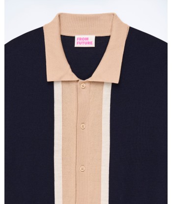 Pull Col Polo  (S24 / HOMME / Navy) français