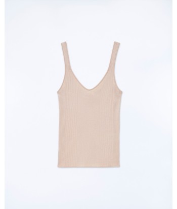 Top Débardeur à Côtes Uni (S24 / FEMME / Light Beige) sur le site 