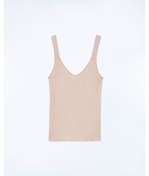 Top Débardeur à Côtes Uni (S24 / FEMME / Light Beige) sur le site 