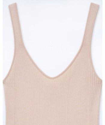 Top Débardeur à Côtes Uni (S24 / FEMME / Light Beige) sur le site 