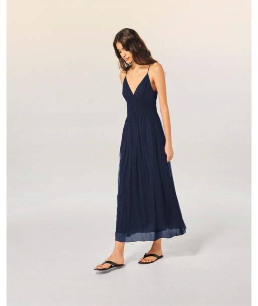 Robe Longue Bretelle Sofia (S24 / FEMME / Navy) sur le site 