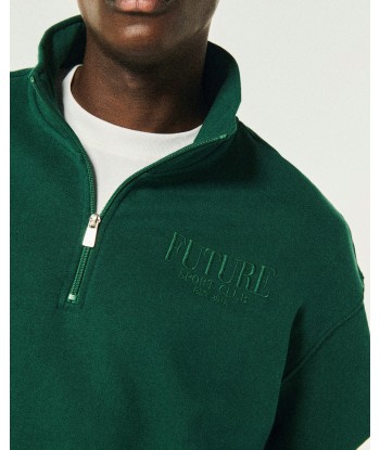 Sweatshirt Col Camionneur Future Ton Sur Ton (S24 / HOMME / College Green) prix