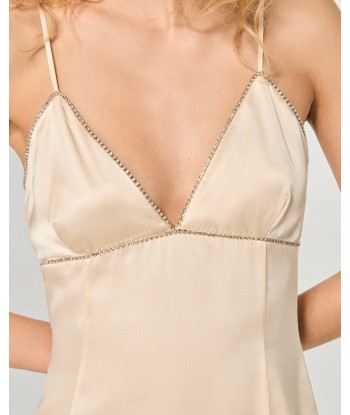 Robe Courte Bretelle Tessia (S24 / FEMME / Champagne) est présent 