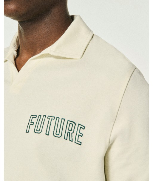 T-shirt Col Polo Future (S24 / HOMME / Ecru) à prix réduit toute l'année