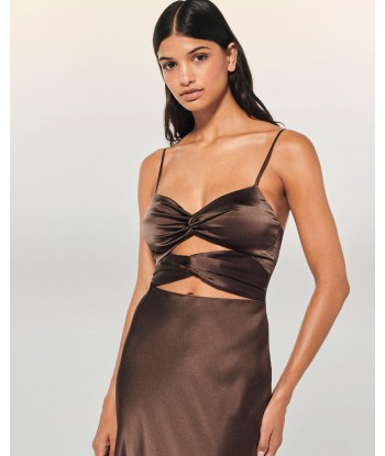 Robe Longue Bretelle Naia (S24 / FEMME / Chocolat) hantent personnes