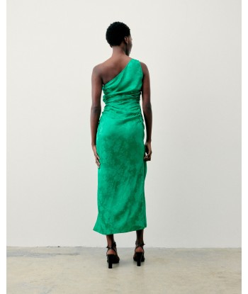 Robe Longue Asymétrique Adele (S24 / FEMME / Vert Jacquard) soldes